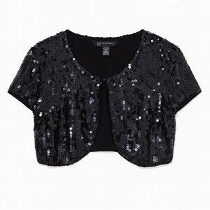 Sequined Silk Blend Shrug